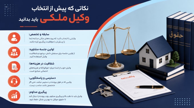 نکاتی که پیش از انتخاب وکیل ملکی باید بدانید