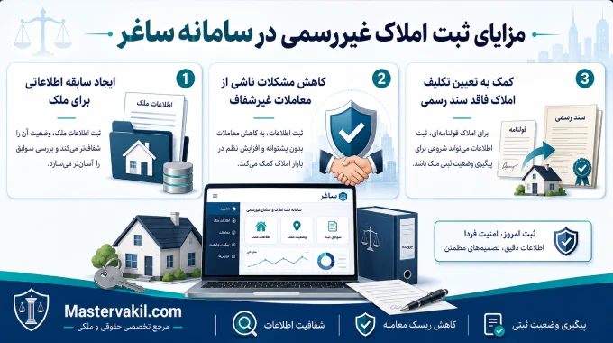مزایای ثبت املاک غیررسمی در سامانه ساغر